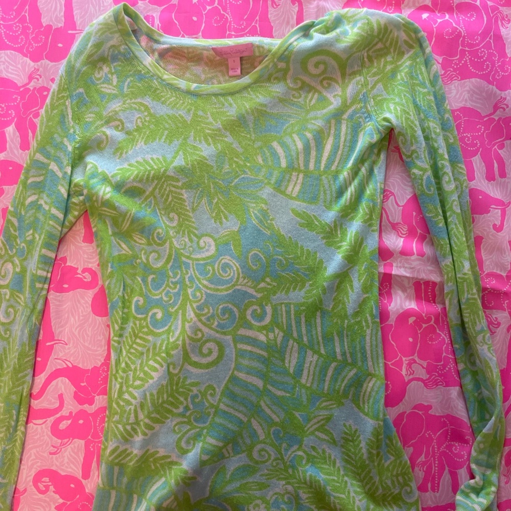 Lilly Pulitzer Green and Blue Knit Top